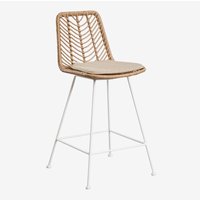 SKLUM 2er-Pack Barhocker aus synthetischem Rattan Gouda Natural Natürlich ↑65 cm Weiß von SKLUM