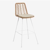 SKLUM 2er-Pack Barhocker aus synthetischem Rattan Gouda Natural Natürlich ↑75 cm Weiß von SKLUM