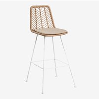 SKLUM 2er-Pack Barhocker aus synthetischem Rattan Gouda Natural Natürlich ↑75 cm Weiß von SKLUM