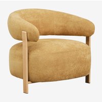 Sklum - 2er-Pack Sessel aus Chenille-Stoff Jolie Braun Natur von SKLUM