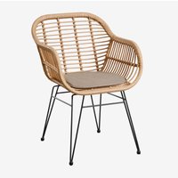 SKLUM 2er-Pack Zole Esszimmerstühle aus synthetischem Korbgeflecht Schwarz von SKLUM