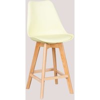 SKLUM 2er-Pack hohe Hocker 65 cm mit Kissen in Kunstleder Nordic Mousse Zitrone von SKLUM