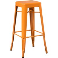 SKLUM 2er-Pack stapelbare Barhocker aus Stahl Lix Orange Safran ↑75 cm von SKLUM