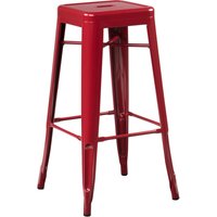 SKLUM 2er-Pack stapelbare Barhocker aus Stahl Lix Rot Bordeaux ↑75 cm von SKLUM