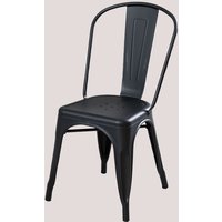 SKLUM 2er-Pack stapelbare Esszimmerstühle Lix Mattschwarz SKLUM 2er-Pack stapelbare Esszimmerstühle Lix Mattschwarz von SKLUM