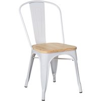 SKLUM 2er-Pack stapelbare Esszimmerstühle Lix Natur - Weiss SKLUM 2er-Pack stapelbare Esszimmerstühle Lix Natur - Weiss von SKLUM