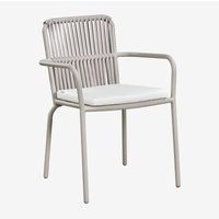 SKLUM 2er-Pack stapelbare Gartenstühle mit Armlehnen aus Aluminium Alberta Helles Grau SKLUM 2er-Pack stapelbare Gartenstühle mit Armlehnen aus Aluminium Alberta Helles Grau von SKLUM