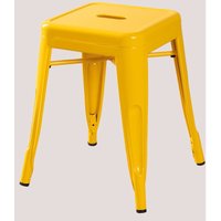 SKLUM 2er-Pack stapelbare niedrige Hocker 45 cm aus Stahl Lix Gelb Fresie von SKLUM
