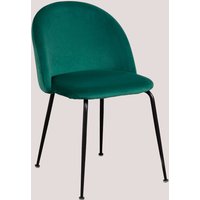 SKLUM 2er Set Esszimmerstühle aus Samt Kana Design GRÜN JUNGLE Schwarz von SKLUM