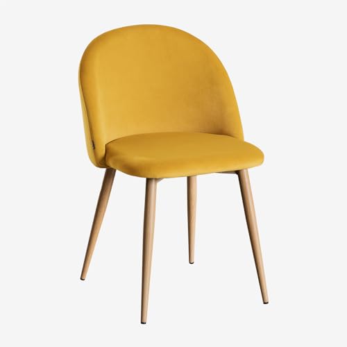 SKLUM 2er Set Esszimmerstühle aus Samt Kana Natur Senf SKLUM 2er Set Esszimmerstühle aus Samt Kana Natur Senf von SKLUM