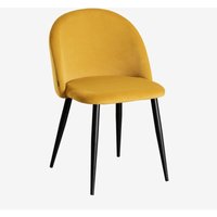 SKLUM 2er Set Esszimmerstühle aus Samt Kana Senf Schwarz SKLUM 2er Set Esszimmerstühle aus Samt Kana Senf Schwarz von SKLUM