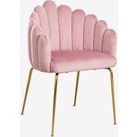 SKLUM 2er Set Esszimmerstühle aus Samt Markina Magnolie von SKLUM