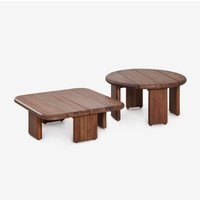 SKLUM 2er-Set Garten-Couchtische aus Famara-Akazienholz Akazie Braun SKLUM 2er-Set Garten-Couchtische aus Famara-Akazienholz Akazie Braun von SKLUM