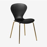 SKLUM 2er Set stapelbare Esszimmerstühle Uit Schwarz Gold von SKLUM