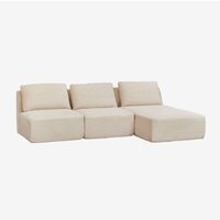 SKLUM 3-teiliges modulares Chaiselongue-Sofa rechts aus vakuumverpacktem Cord Temple von SKLUM