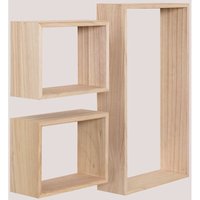 SKLUM 3er-Set Wandregale aus Holz Ayale Natürlich SKLUM 3er-Set Wandregale aus Holz Ayale Natürlich von SKLUM