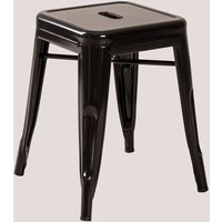 SKLUM 4er-Pack stapelbare niedrige Hocker 45 cm aus Stahl Lix Schwarz von SKLUM