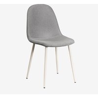 SKLUM 4er-Set Esszimmerstühle aus Stoff und Stahl Glamm Deluxe Creme-Beige von SKLUM