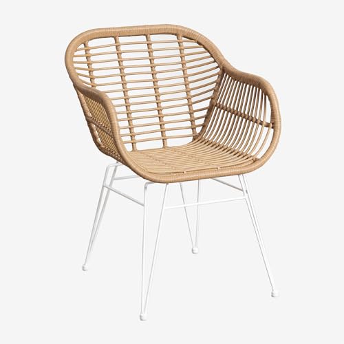 SKLUM 4er Set Gartenstühle aus Kunstrattan Zole Weiss von SKLUM