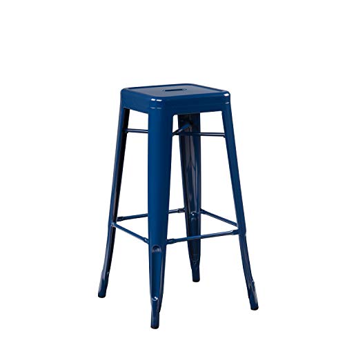 SKLUM Barhocker aus Stahl LIX Dunkelblau ↑76 cm von SKLUM