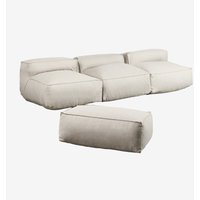 SKLUM Dojans 3-teiliges modulares Sofa und Pouf Beige Semoline SKLUM Dojans 3-teiliges modulares Sofa und Pouf Beige Semoline von SKLUM