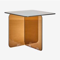 SKLUM Eliana quadratischer Beistelltisch 50x50 cm aus gehärtetem Glas Braun SKLUM Eliana quadratischer Beistelltisch 50x50 cm aus gehärtetem Glas Braun von SKLUM