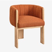 SKLUM Esszimmerstuhl aus Eschenholz und Leo-Bouclé-Stoff SKLUM Esszimmerstuhl aus Eschenholz und Leo-Bouclé-Stoff von SKLUM