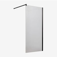 SKLUM Feste Duschwand mit 8 mm gehärtetem Glas und Bristol-Aluminium Mattschwarz Transparent SKLUM Feste Duschwand mit 8 mm gehärtetem Glas und Bristol-Aluminium Mattschwarz Transparent von SKLUM