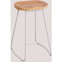 SKLUM Hoher Hocker aus Stahl und Ulmenholz Neicol Weiss ↑65 cm SKLUM Hoher Hocker aus Stahl und Ulmenholz Neicol Weiss ↑65 cm von SKLUM