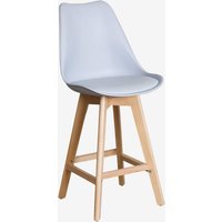 SKLUM Nordischer Barhocker mit Kunstlederkissen Delphingrau ↑65 cm von SKLUM