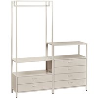 SKLUM Janine 2-teiliger offener Modul-Kleiderschrank mit Kleiderstange und Schubladen Beige Tapioca SKLUM Janine 2-teiliger offener Modul-Kleiderschrank mit Kleiderstange und Schubladen Beige Tapioca von SKLUM
