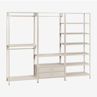 SKLUM Janine 3-teiliger offener modularer Kleiderschrank mit Stahlregalen Beige Tapioca SKLUM Janine 3-teiliger offener modularer Kleiderschrank mit Stahlregalen Beige Tapioca von SKLUM