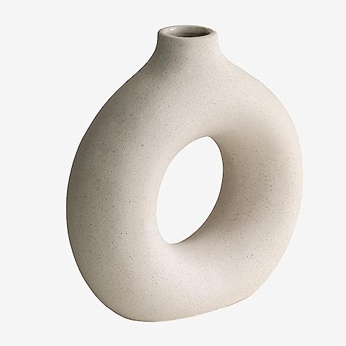SKLUM Keramikvase Dalita ↑18 cm Creme-Beige von SKLUM