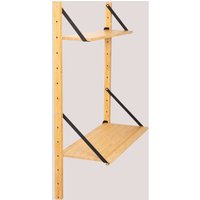 Sklum - Modulares Wandregal aus Bambus Kolex Schwarz 2 Einlegeböden von 64 cm - Schwarz 2 Einlegeböden von 64 cm von SKLUM