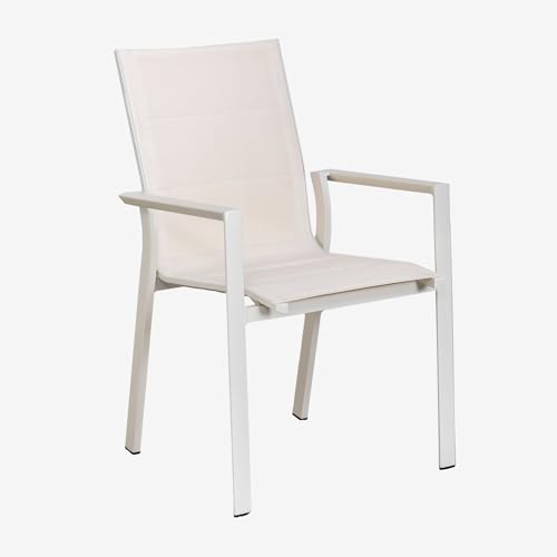 SKLUM Packung mit 2 stapelbaren Aluminium-Gartenstühlen Karena Gardenia Weiß von SKLUM