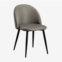 Sklum - 4er-Set Esszimmerstühle gepolstert und aus Stahl Kana Schwarz von SKLUM