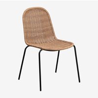 SKLUM 4er-Set stapelbare Gartenstühle aus Rattan Reiven Natürlich SKLUM 4er-Set stapelbare Gartenstühle aus Rattan Reiven Natürlich von SKLUM