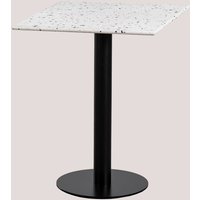 SKLUM Quadratischer Bistrotisch aus Terrazzo (60x60 cm) Dolce Weiß von SKLUM