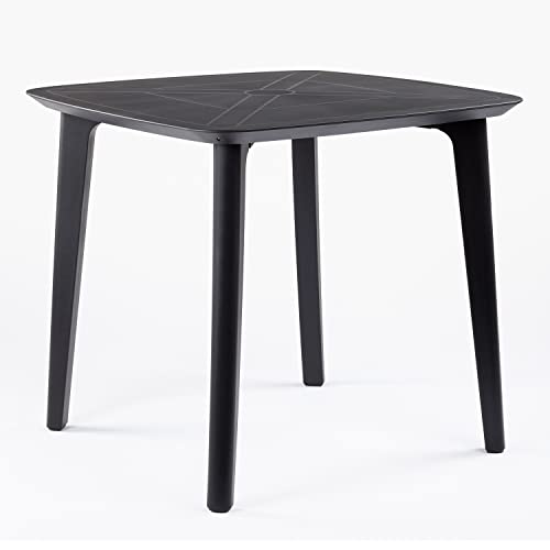 SKLUM Quadratischer Gartentisch aus Polyethylen (85x85 cm) NATI Schwarz von SKLUM