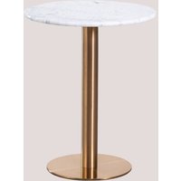 SKLUM Runder Bartisch aus Cosmopolitan Marmor Ø60 cm Roségold Weißer Marmor von SKLUM