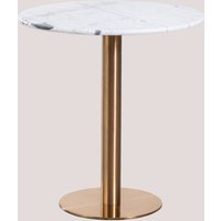SKLUM Runder Bartisch aus Cosmopolitan Marmor Ø70 cm Roségold Weißer Marmor von SKLUM