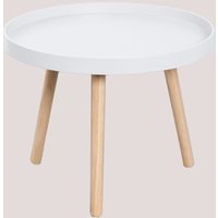 SKLUM Runder Beistelltisch Ø50 cm aus Holz Sigma Weiss SKLUM Runder Beistelltisch Ø50 cm aus Holz Sigma Weiss von SKLUM