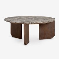 SKLUM Runder Couchtisch Lavinia aus Naturstein und Mangoholz Ø70 cm Braun Dark Brauner Marmor SKLUM Runder Couchtisch Lavinia aus Naturstein und Mangoholz Ø70 cm Braun Dark Brauner Marmor von SKLUM