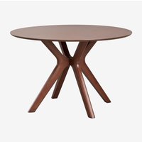 SKLUM Runder Esstisch Ø120 cm aus MDF und Arnaiz-Gummibaumholzfurnier Braun Dark von SKLUM