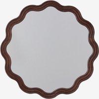 Runder Wandspiegel aus Eichenholz (Ø80 cm) Luesia Braun Dark - Sklum von SKLUM