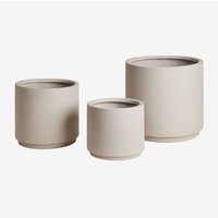 SKLUM Saturn Polystone Topf 3er Set Ø45 cm / Ø35 cm / Ø25 cm Sandgrau SKLUM Saturn Polystone Topf 3er Set Ø45 cm / Ø35 cm / Ø25 cm Sandgrau von SKLUM