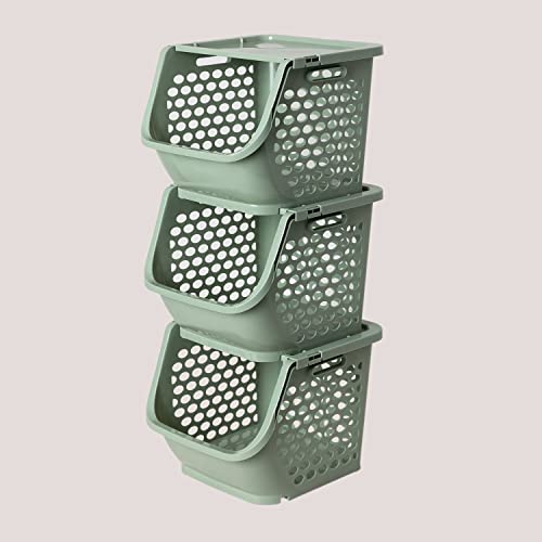 SKLUM Set mit 3 Vorratskörben Bazyl Seladon SKLUM Set mit 3 Vorratskörben Bazyl Seladon von SKLUM