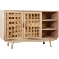 SKLUM Sideboard aus Holz mit 2 Regalen Ralik Braun Natur von SKLUM