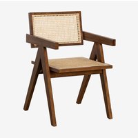 Stuhl mit Armlehnen aus Holz Lali Style - Braun Dark - Sklum von SKLUM