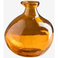 SKLUM Vase aus recyceltem Glas 18 cm Jound Gelber Bernstein von SKLUM